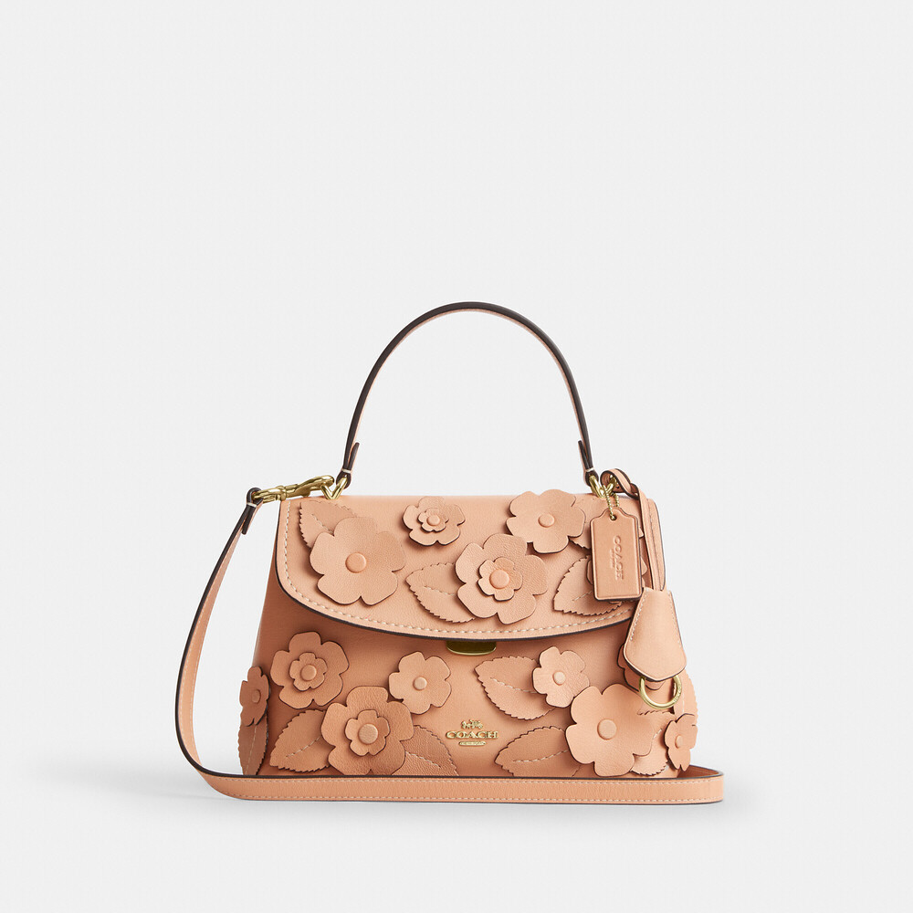 BNWT Coach Outlet Emory Top Handle Bag With Floral Applique